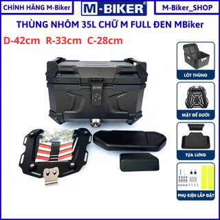 Thùng nhôm MBiker_ 35l 22l 28l 36l 45l, thùng nhôm xe, full phụ kiện chính hãng mbiker