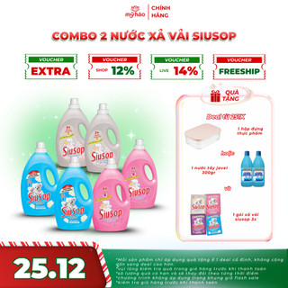  Combo 2 Nước Xả Vải Đậm Đặc 3X Siusop | Với Công Nghệ Hat Lưu Hương | Bình 1.8KGx2 