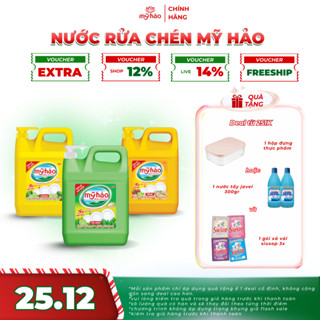  Nước Rửa Chén An Toàn Cho Da Và 5X Đậm Đặc Mỹ Hảo | Khử Sạch Mùi Tanh | Can Vòi Bơm 3KG 