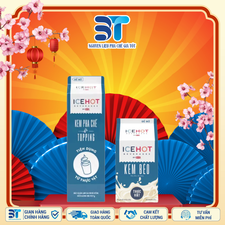 Kem Béo ICEHOT - Kem Pha Chế Topping (KEM BÉO TIỆN DỤNG - ĐA NĂNG)
