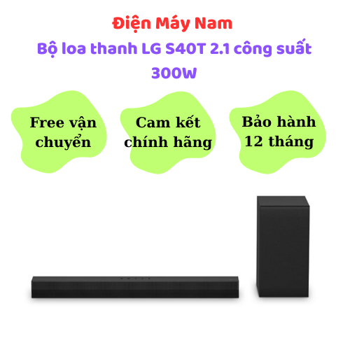 Bộ loa thanh LG S40T 300W 2.1 công suất 300w . Bảo hành chính hãng 12 tháng