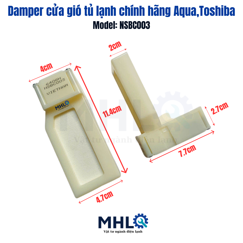 Damper cửa gió tủ lạnh aqua toshiba NSBC003,damper tủ lạnh aqua toshiba mới hãng, cửa gió tủ lanh mh