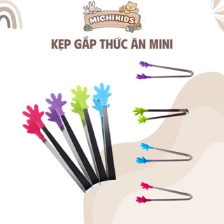 Kìm Kẹp Gắp Thức Ăn Cho Bé Chất Liệu Bọc Silicon, Dụng Cụ Kẹp Gắp Đồ Ăn Cho Bé Thiết Kế Đáng Yêu