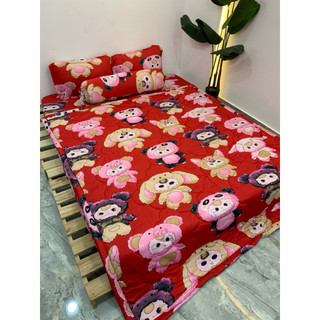 Trọn bộ drap ga thun [CÓ MỀN] chất Hàn quốc mát, đẹp