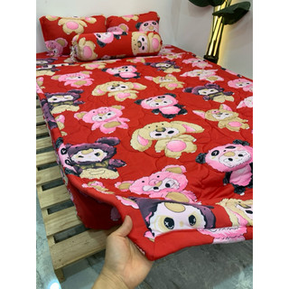 Trọn bộ drap ga thun [CÓ MỀN] chất Hàn quốc mát, đẹp