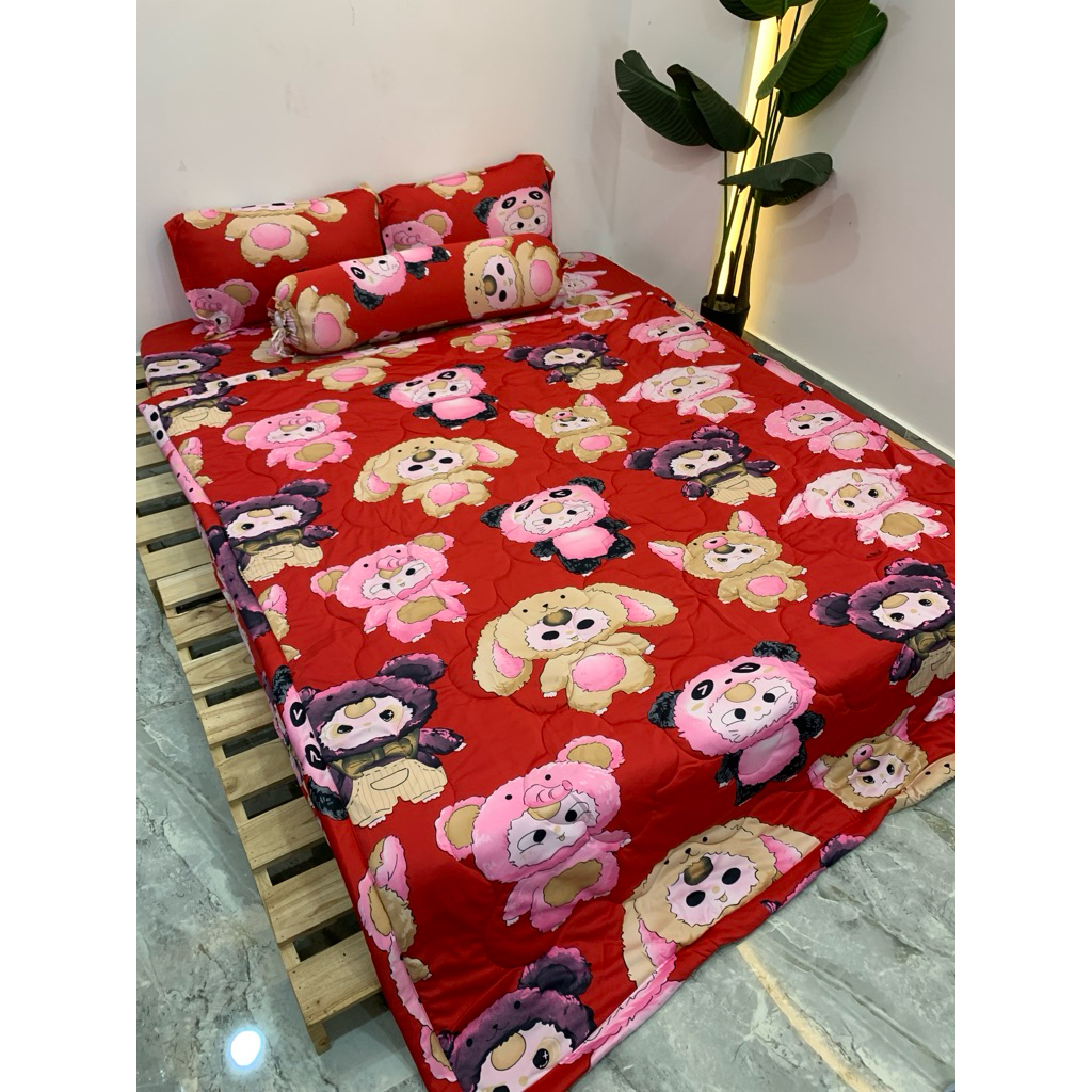 Trọn bộ drap ga thun [CÓ MỀN] chất Hàn quốc mát, đẹp
