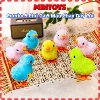  Combo 5 Chú Gà 5 Màu Chạy Dây Cót - Gà Con Vặn Cót Biết Nhảy - Bé Chơi Vui Cả Ngày 
