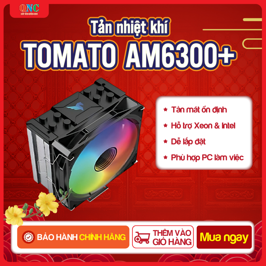 TẢN NHIỆT KHÍ TOMATO AM6300+ RGB – HỖ TRỢ INTEL / XEON
