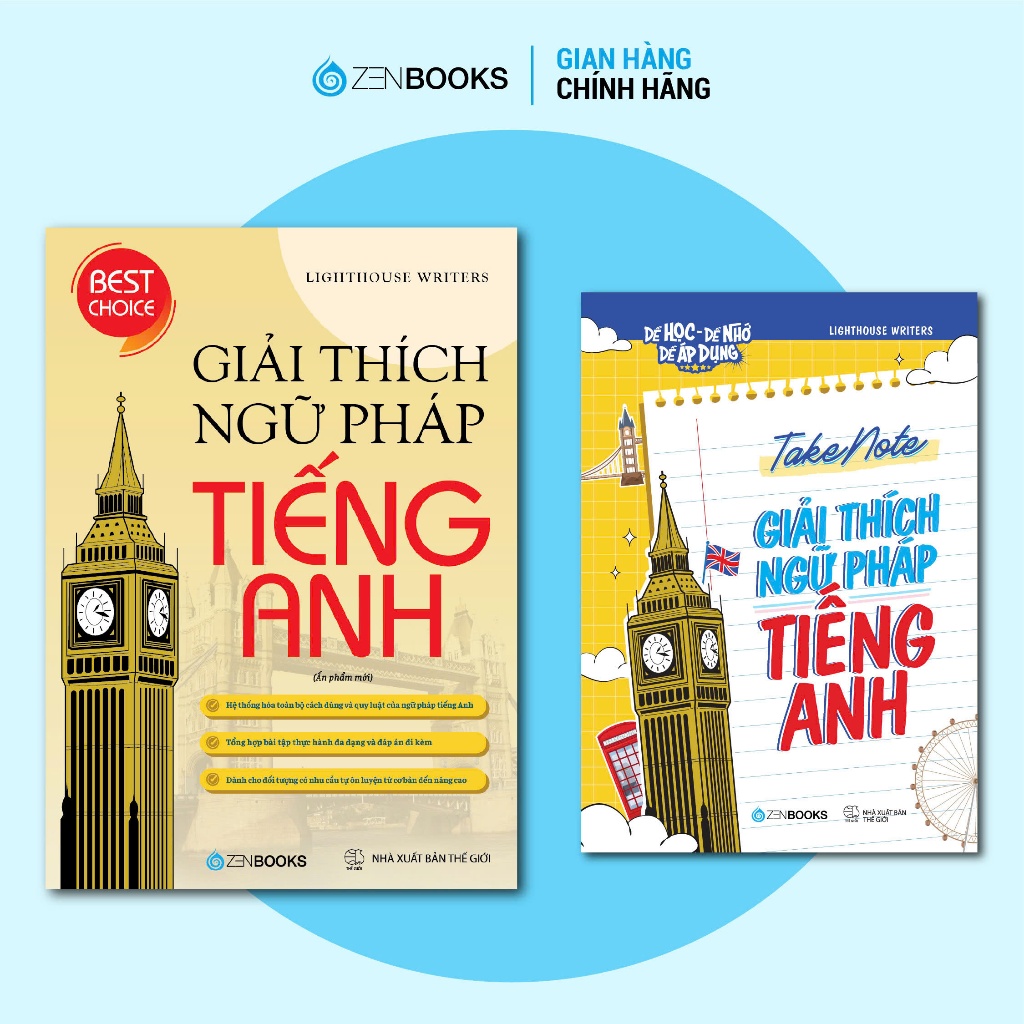 Sách Giải Thích Ngữ Pháp Tiếng Anh + Sách TakeNote Giải Thích Ngữ Pháp Tiếng Anh