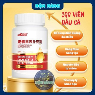 Viên Bổ Sung Dầu Cá Borammy 200 viên Chó & Mèo