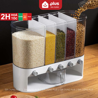  Thùng Đựng Gạo 10 Lít Nhiều Ngăn Đa Năng | Thùng Đựng Hạt Ngũ Cốc Thông Minh 