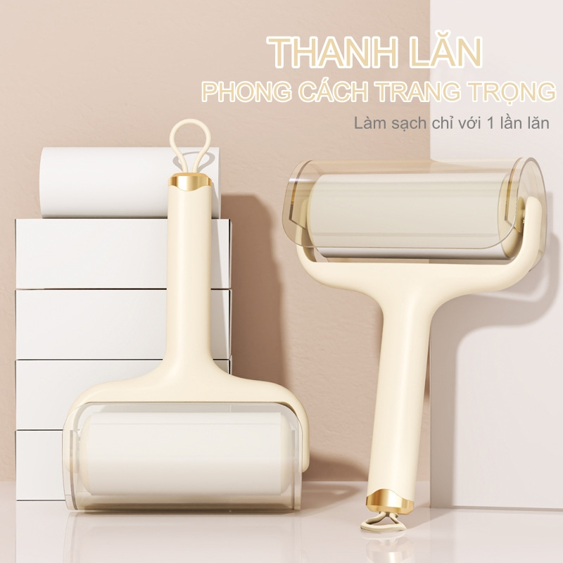 Cây lăn bụi giường, loại bỏ lông thú cưng.quần áo, chăn, thảm đa năng cao cấp 60 lớp siêu dính 10cm