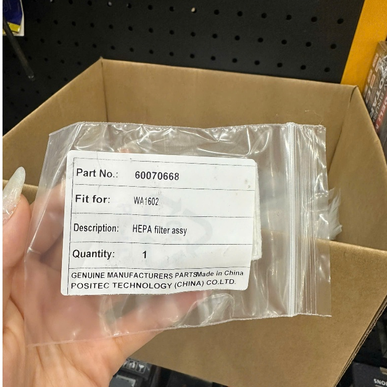 Lõi lọc hepa cho máy hút bụi mini Worx WA1602 60070668