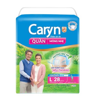 Tả/Bỉm người già CARYN dạng quần mỏng thoáng đủ size M32/ L28/ XL24/XL12+2-Baby Miki LA