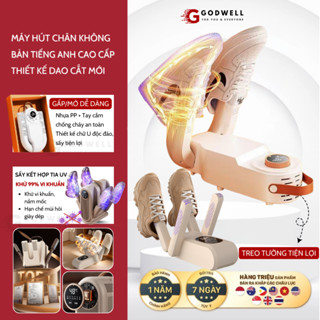   BÁN CHẠY Máy Sấy Giày GODWELL Sấy Kết Hợp Tia UV Khử Mùi Loại 99% Vi Khuẩn Bản 4 Cần Sấy Thông Minh 