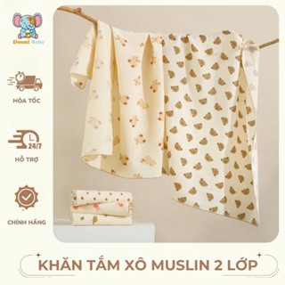  Khăn Tắm Cao Cấp Không Bụi Vải An Toàn Cho Bé 90*100cm Chất Xô Muslin Hàn -HT630 
