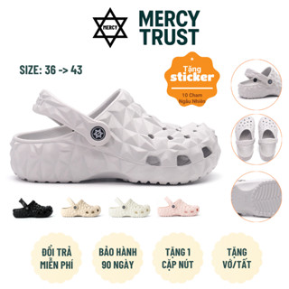 [Tặng 10 Sticker Ngẫu Nhiên] Dép Sục MERCY TRUST Kim Cương Nam Nữ Cao 3cm Chất liệu EVA An toàn Êm Nhẹ Chống trượt