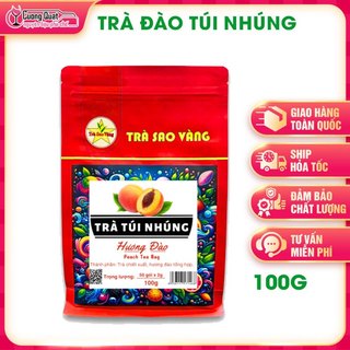 Trà Sao Vàng (Túi Nhúng) gói 100gr nhiều vị ( Đào, Vải....)