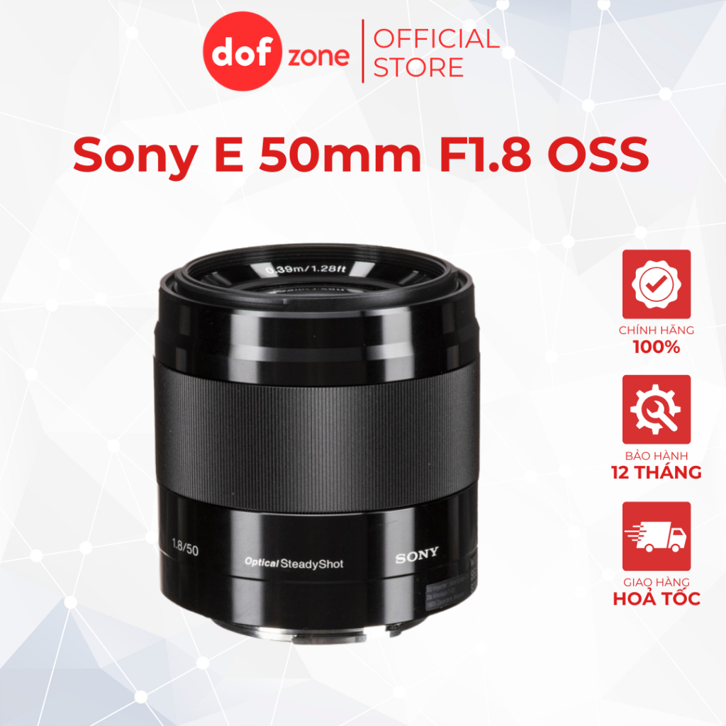 Ống Kính Sony E 50mm F1.8 OSS (SEL50F18) - Hàng Mới Chính Hãng Bảo Hành 12 Tháng