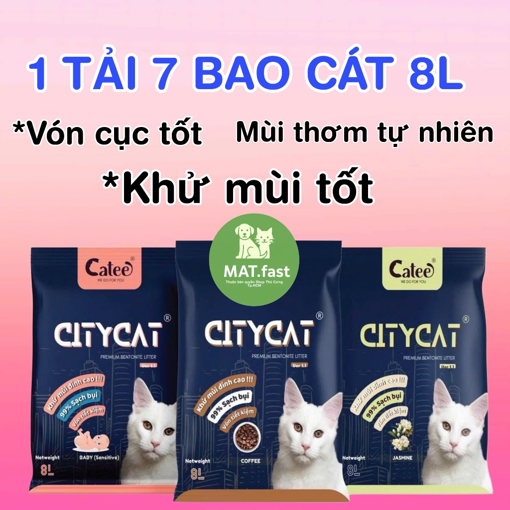 [HỎA TỐC] 1 TẢI CÁT VỆ SINH CHO MÈO CITYCAT, LAPAW VÓN CỤC KHỬ MÙI TỐT