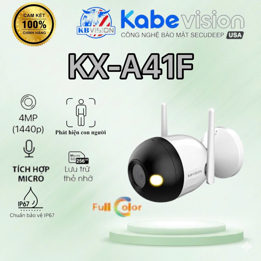 Camera Wifi KBVISION KX-A41F Full Color 4MP