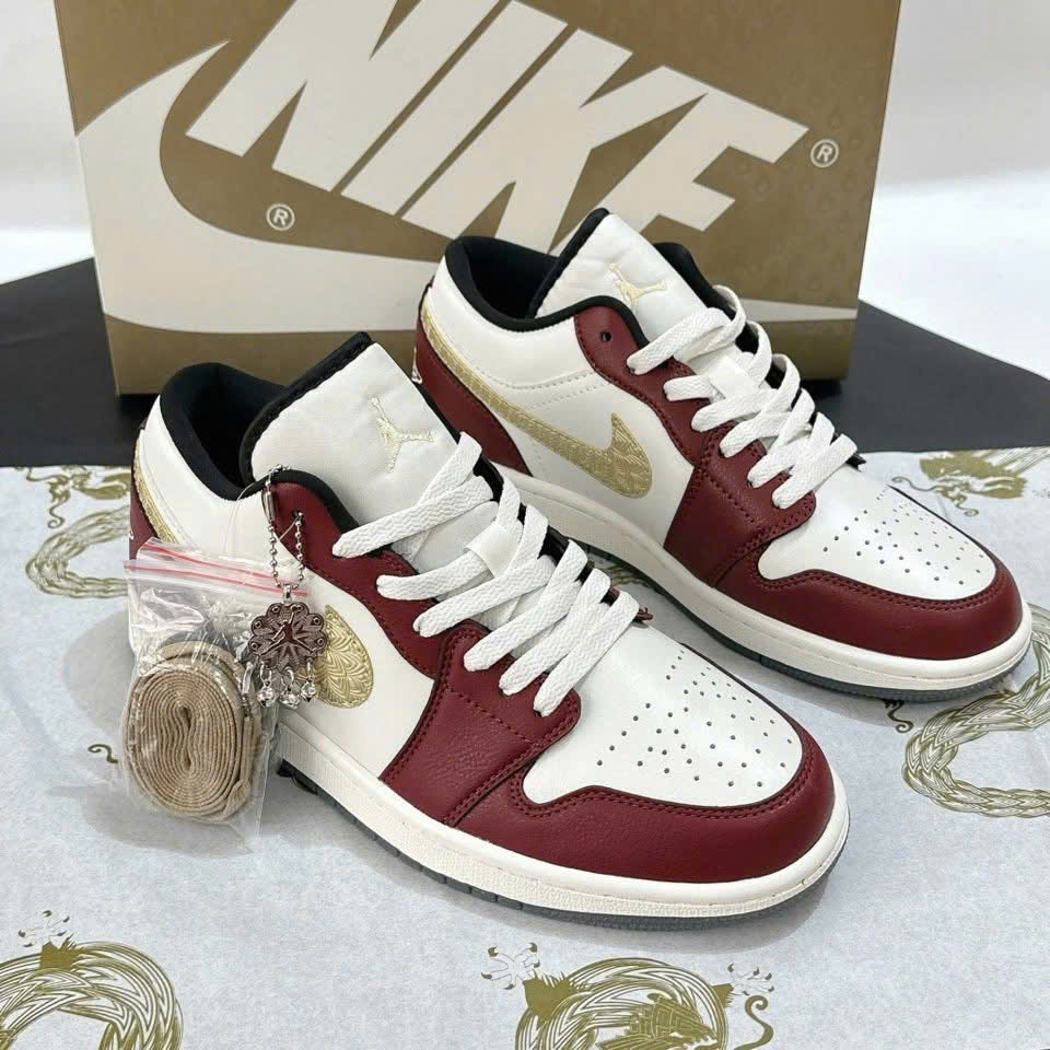 Giày Jo_dan Low 1 Rồng Đỏ Cổ Thấp Đủ Các Màu Nam Nữ, Giày Sneaker Bản Cao Cấp Full Bill Box 2025