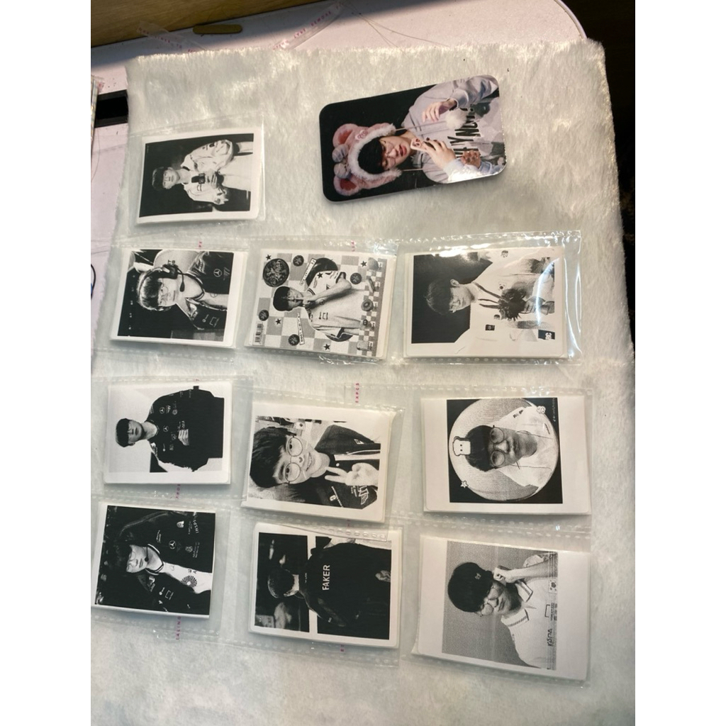 [có in theo yc] 10 ảnh sticker dán đen trắng T1 Faker Doran Keria Peyz Oner.Dán ốp điện thoại, dán t