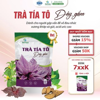  Trà tía tô dây gắm TRATOSA 7 vị thảo dược 60 túi lọc an toàn từ thiên nhiên giảm đau nhức xương khớp 