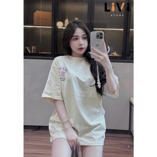Áo thun NY YAN trắng phối hình i nam nữ phong cách vải cực xịn – LiVi Store