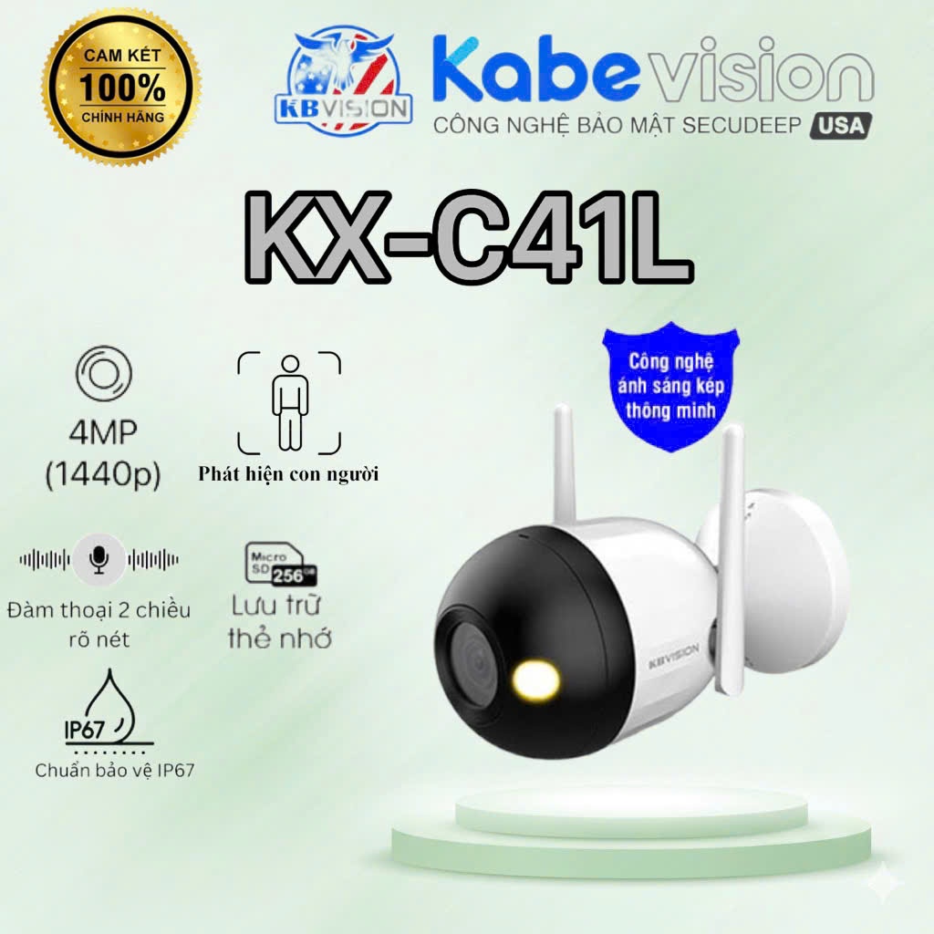 Camera Wifi Full Color 4MP KBVISION KX-C41L