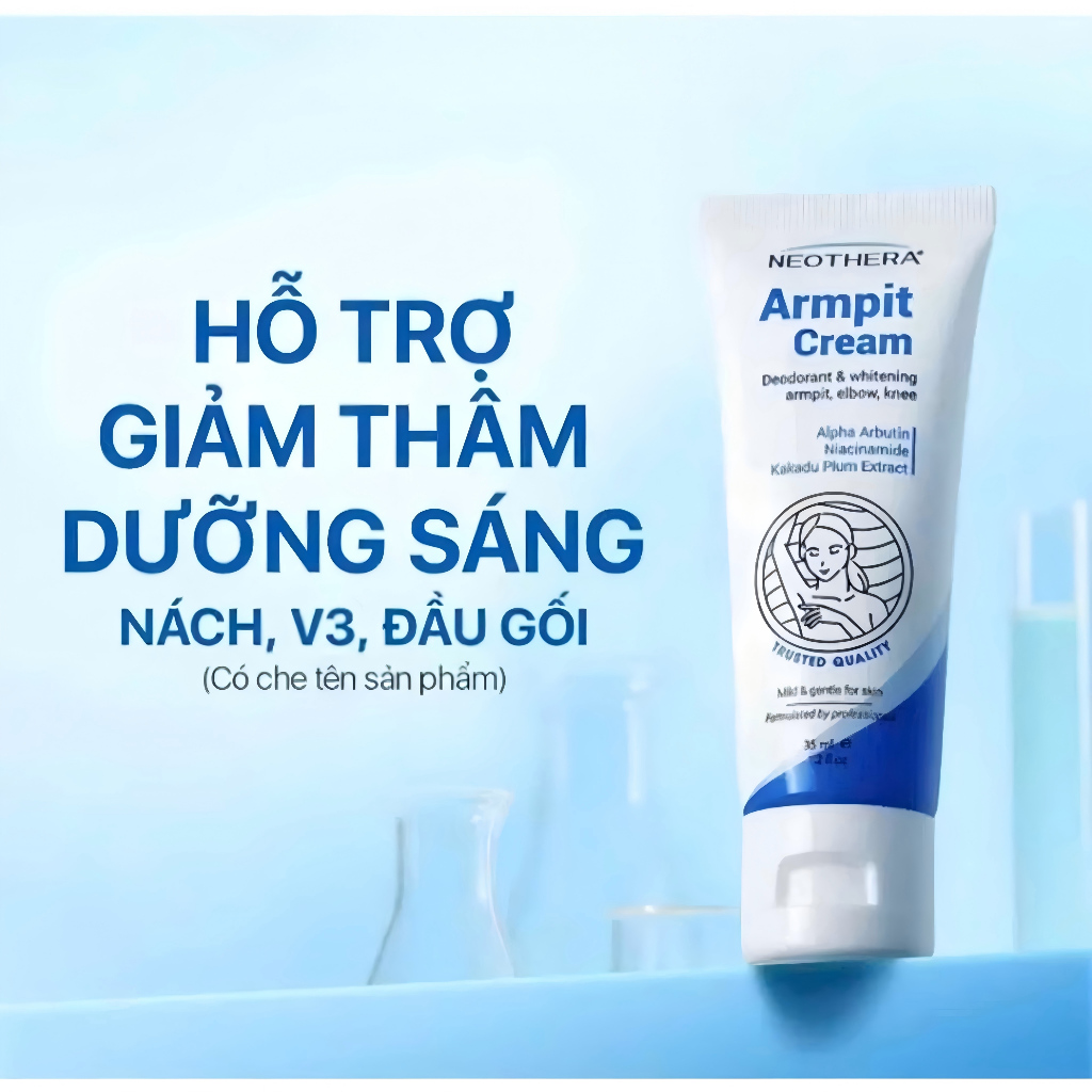 Kem dưỡng Neothera Armpit Cream NEOSKIN -- Hỗ trợ làm sáng màu da dưới cánh tay, vùng kín - Tuýp 35M