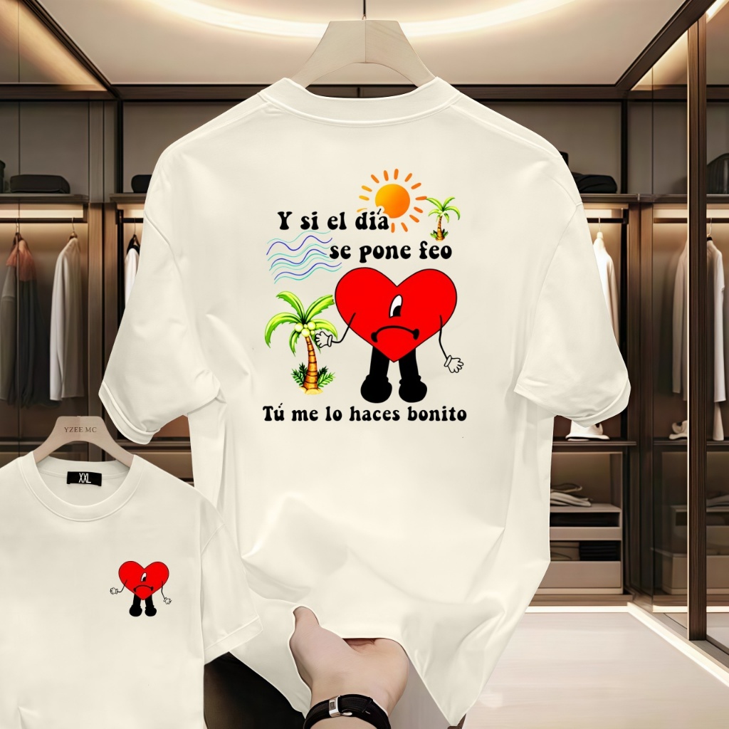 Bad Bunny UN VERANO SIN TI Music Album Black Tshirt Nam Phụ nữ T-shirt Đồ họa T-shirt Bông T-shirt N