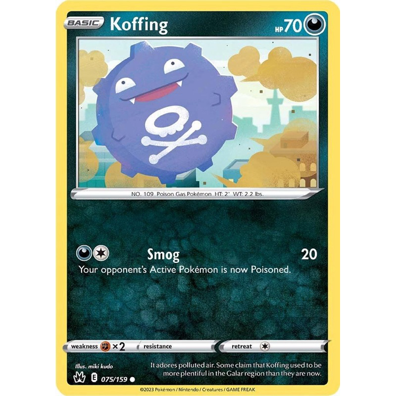 Koffing 075/159 Pokémon Card Common
