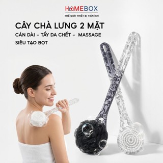  Cây Chà Lưng 2 Mặt Cán Dài Bàn Chải Cọ Lưng Tẩy Tế Bào Chết Massage Cơ Thể 