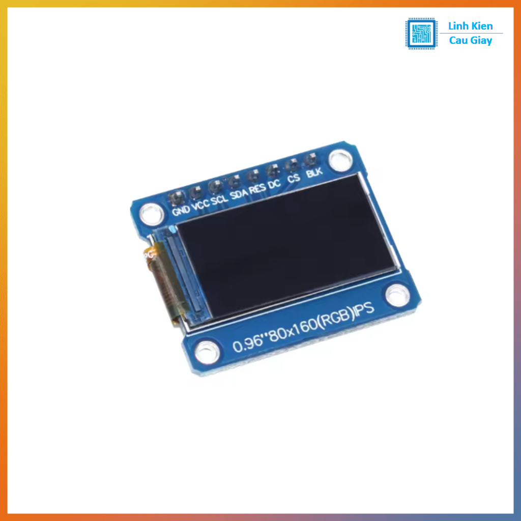 Màn hình TFT LCD màu 0.96 inch IPS SPI 80x160 ST7735 (8P)