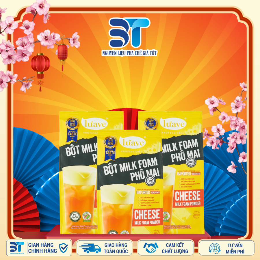 Bột Milkfoam Phô Mai/Bột Milkfoam Luave - Làm Trà Sữa Kem Chese Thơm, Béo