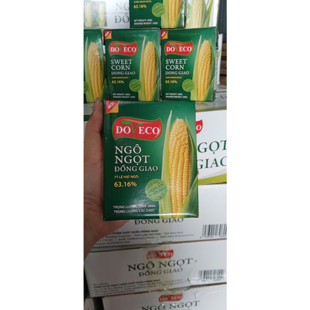 Thùng Ngô Hạt Đồng Giao DOVECO 24 Hộp 380g