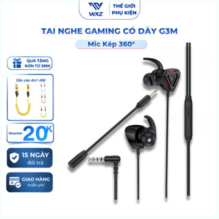  Tai Nghe Gaming G3M Mic Kép 360° Chống Ồn Tai Nghe Có Dây Mic Tháo Rời Dùng Chơi PUBG FreeFire 
