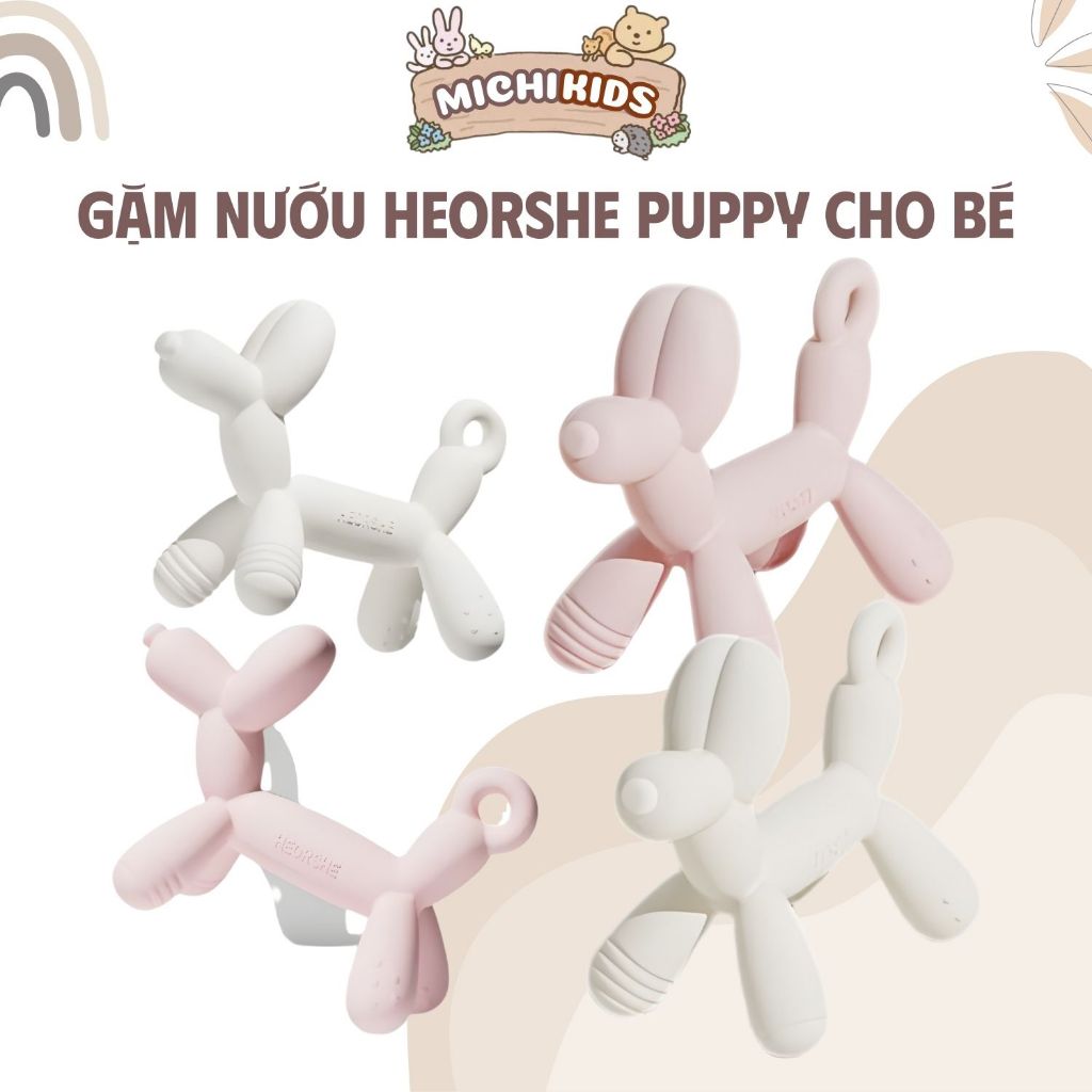 Gặm Nướu HEORSHE Puppy Silicon Cao Cấp Không Chứa BPA An Toàn Cho Bé,Gặm Nướu HEORSHE Mềm Mại Cho Bé