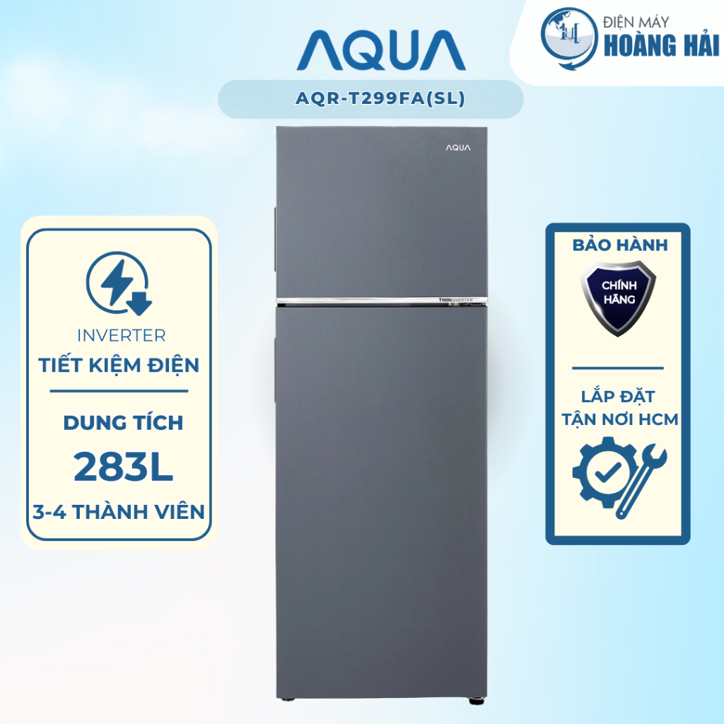AQR-T299FA(SL) | Tủ lạnh Aqua Inverter 283 lít AQR-T299FA(SL) - Hàng chính hãng