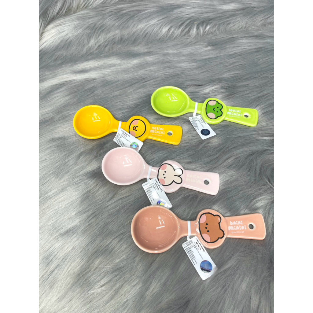 Muỗng sứ LINE FRIENDS mini – Nhiều màu sắc dễ thương -MSN 001