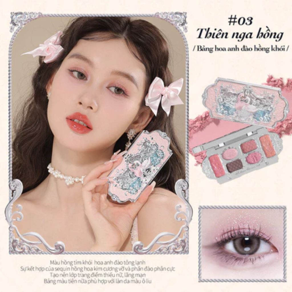 [ Hàng ODER ] BẢNG PHẤN MẮT SWAN 03 FLOWERS KNOWS