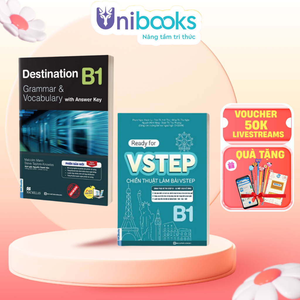 Sách - Combo Luyện thi chứng chỉ Tiếng Anh trình độ B1 - Destination B1 + VSTEP B1