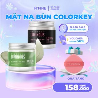  Mặt Nạ Bùn Trà Xanh COLORKEY LUMINOUS Làm Sạch Da Không Gây Khô Da Khi Dùng 60g hũ 