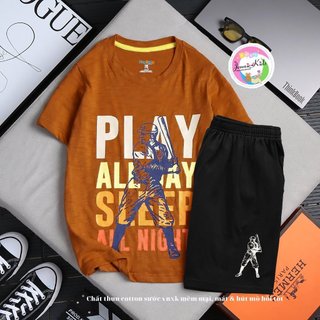  Đồ Cho Bé Trai Size Đại 33-58kg Vải Thun Cotton VNXK Quần Áo Trẻ Em In 3D Cộc Tay Mặc Đi Hoc Đi Chơi J527 