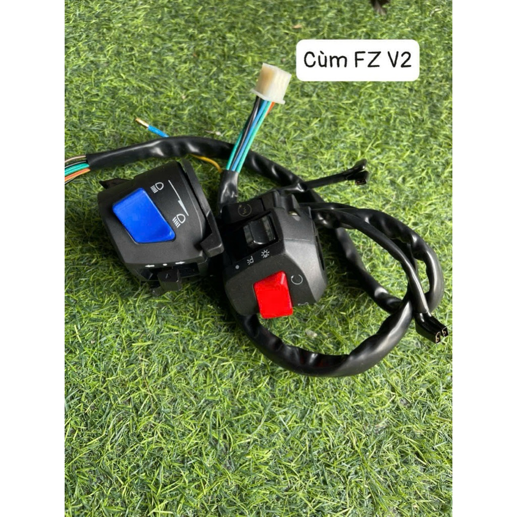 Bộ cùm công tắc FZ V2 cùm V2 gắn lên ghi đông xe máy xe điện xmen 133 và các dòng xe khác