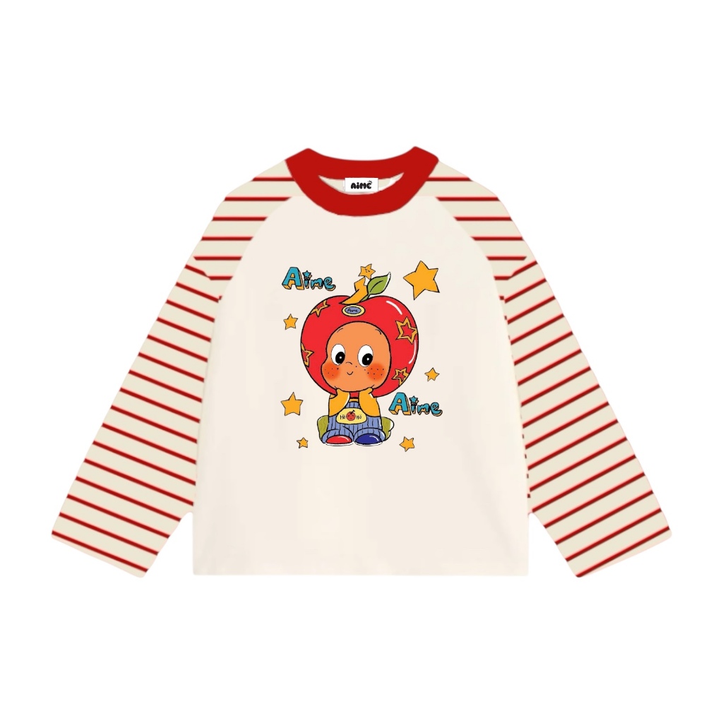 [LINK MỚI Ver2] Aimesaigon Áo Thun Tay Dài Raglan Phối Sọc Ngang Long Sleeve Boxy AIMÉ Form Rộng Cổ Tròn Áo Thu Đông | BigBuy360 - bigbuy360.vn