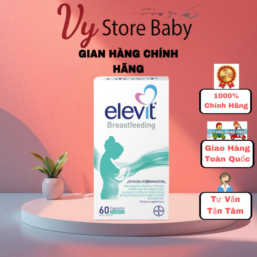 Elevit Sau Sinh cho Mẹ, Elevit Bú, Elevit Breastfeeding 60 viên - vitamin thực phẩm chức năng úc