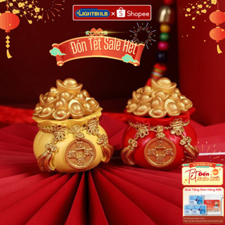 Hũ Tài Lộc May Mắn Hút Tài Lộc Để Ban Thần Tài - Hũ Đựng Muối Gạo Kim Tiền Trang Trí Tết 2026