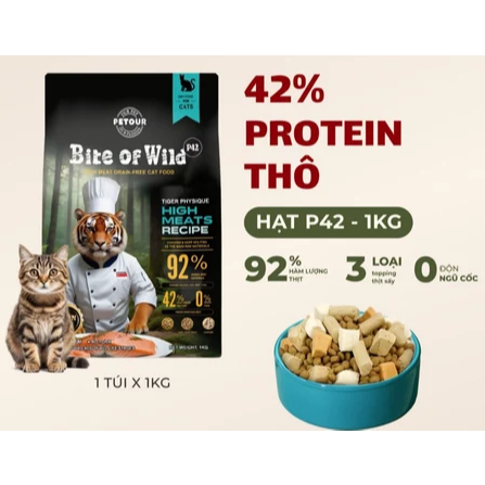 Hạt mèo cao cấp Bite Of Wild P42 túi 1kg